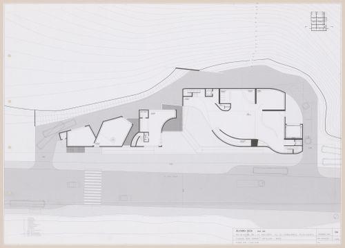 Second floor plan for C. Cultural e Audit. para a Fundação Iberê  Camargo [Iberê  Camargo Foundation Museum], Porto Alegre, Brazil