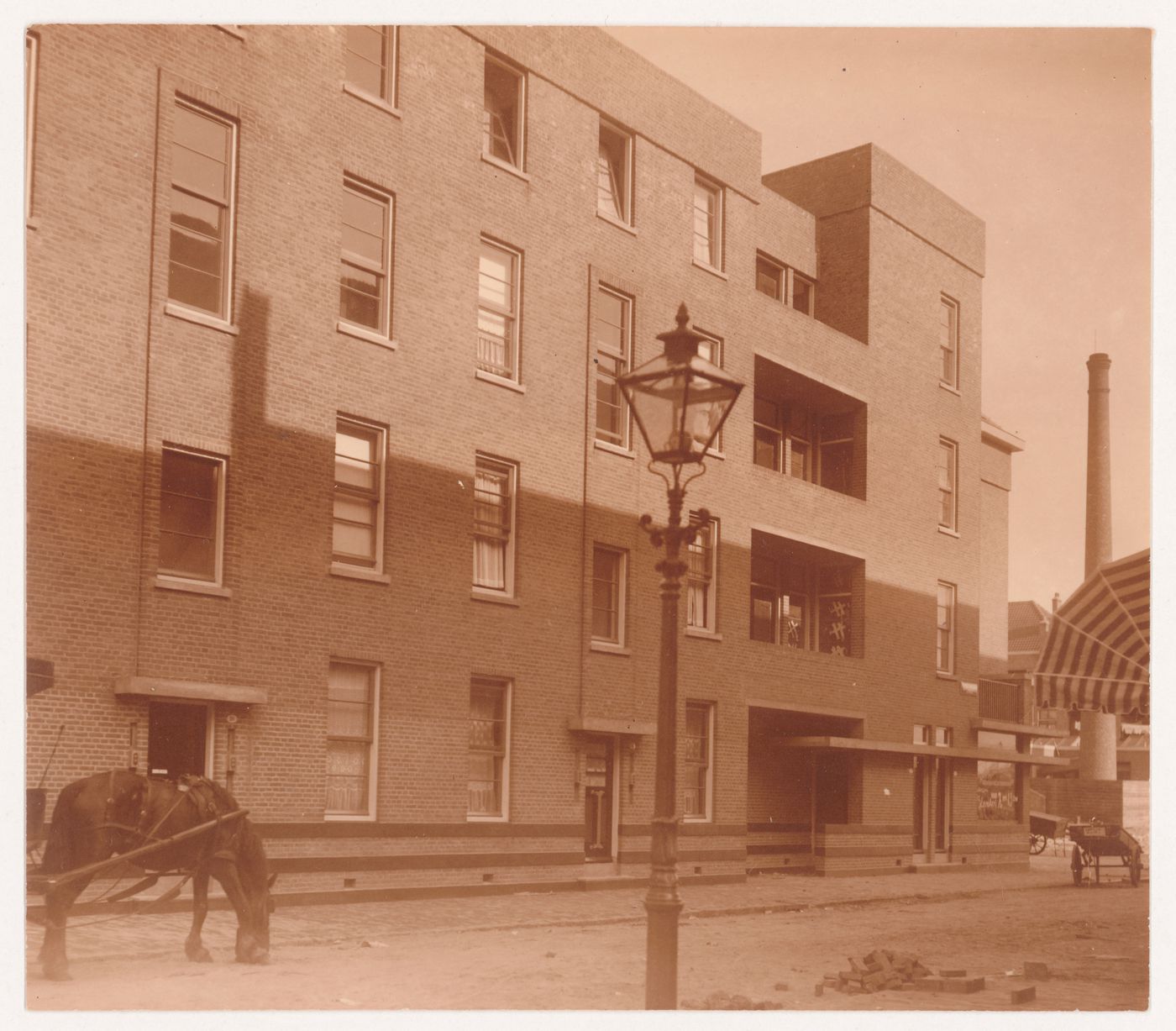 Exterior view of block VIII of Spangen Housing Estate, Rotterdam, Netherlands