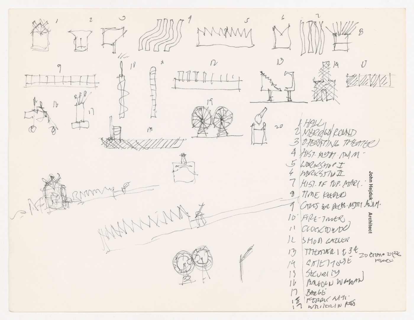 Sketches and notes for Victims I