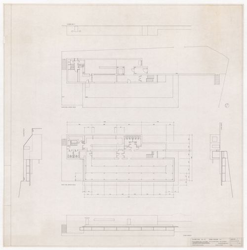 Plans and elevations for Restaurante de Santo Domingo de Bonaval, Santiago de Compostela, Spain