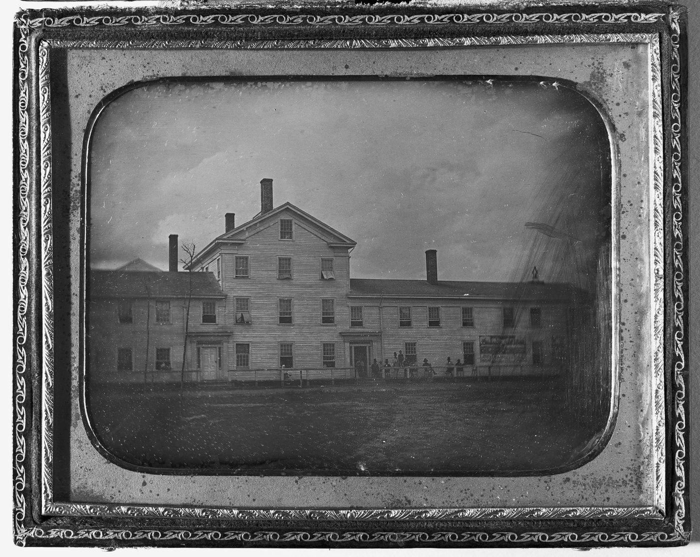 Large wood frame building, Champlain, New York