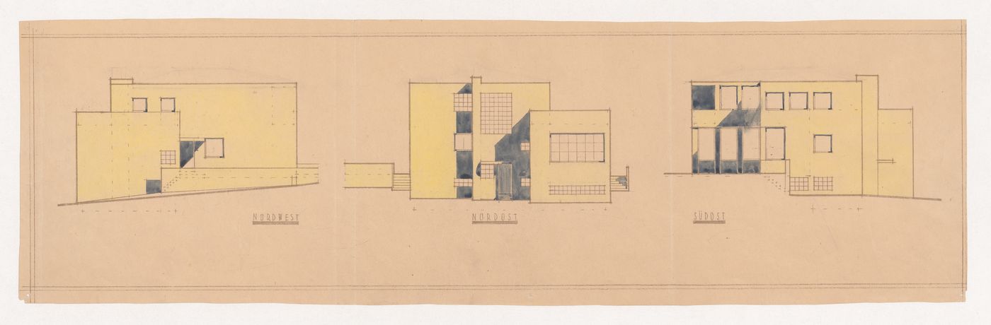 Elevations for Dexel House