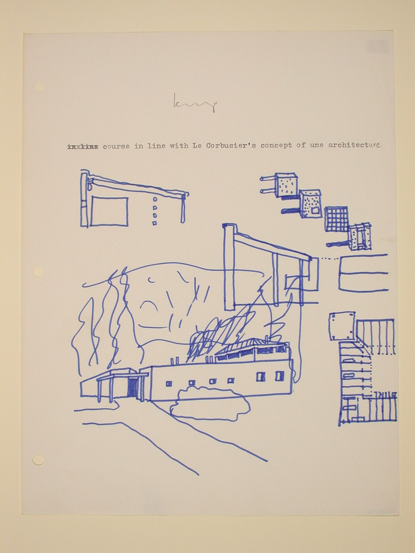 The Nofamily House - perspective,walls, plan & section