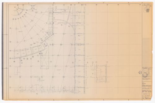 Foundation plan, S. W. section, for Toronto City Hall and Civic Square, Toronto
