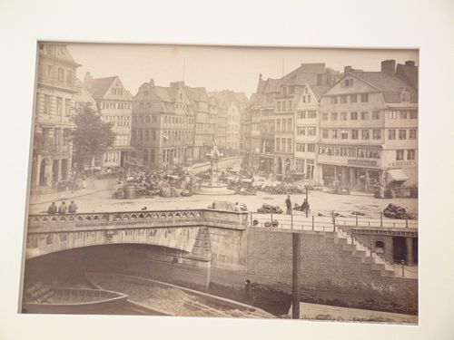 View of Messberg square with market place, Hamburg, Germany
