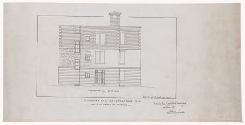 Couvent de la Congregation, Notre Dame - N.E.elevation