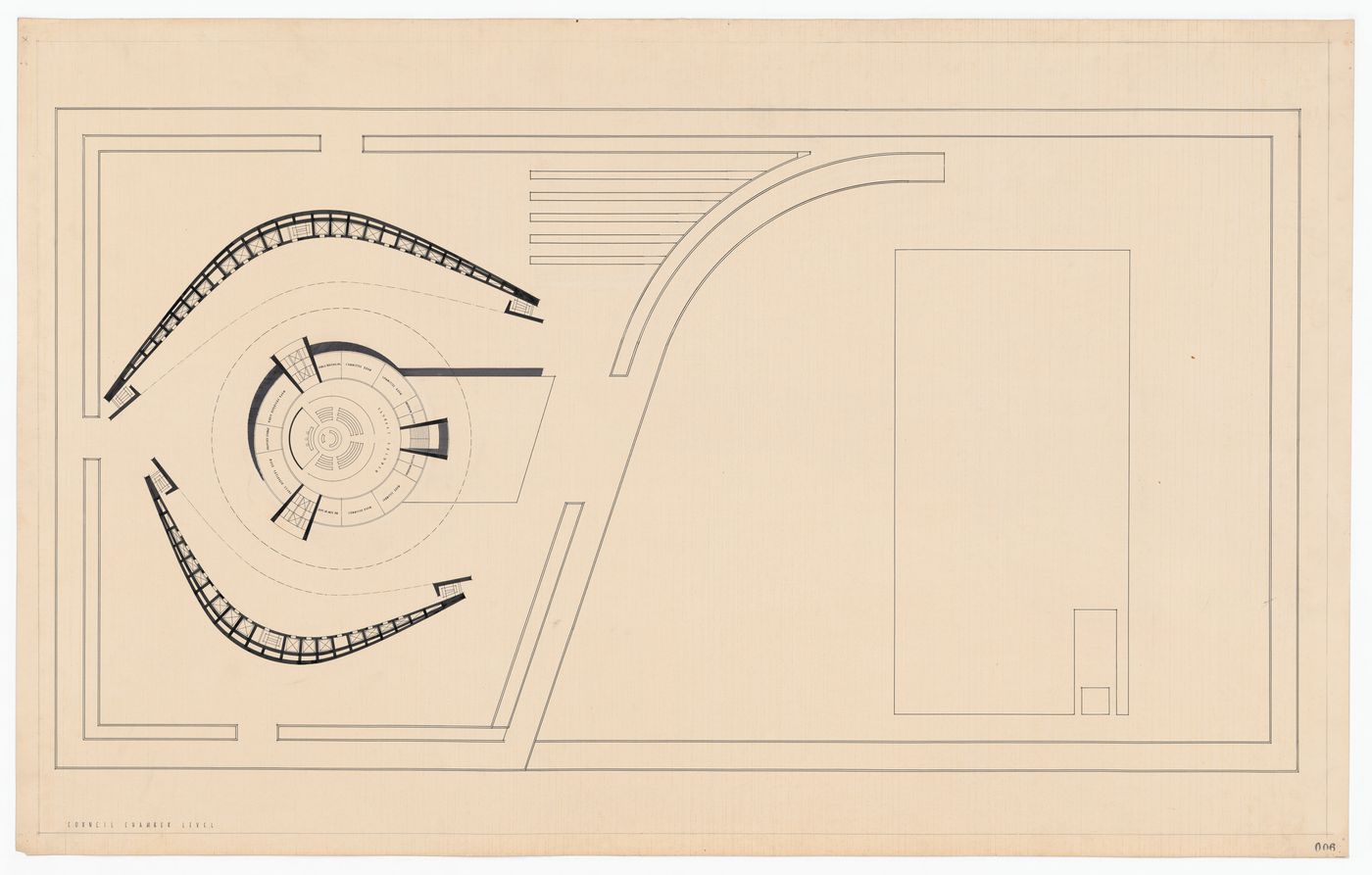 Council chamber level plan for Toronto City Hall and Civic Square, Toronto