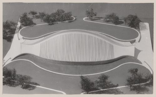 View of model for David S. Ingalls Hockey Rink, New Haven, Connecticut, United States
