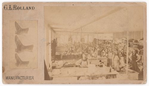 Interior of G.L. Rolland Wholesale Boot and Shoe Manufacturer, 333 Saint Paul Street, Montréal, Québec