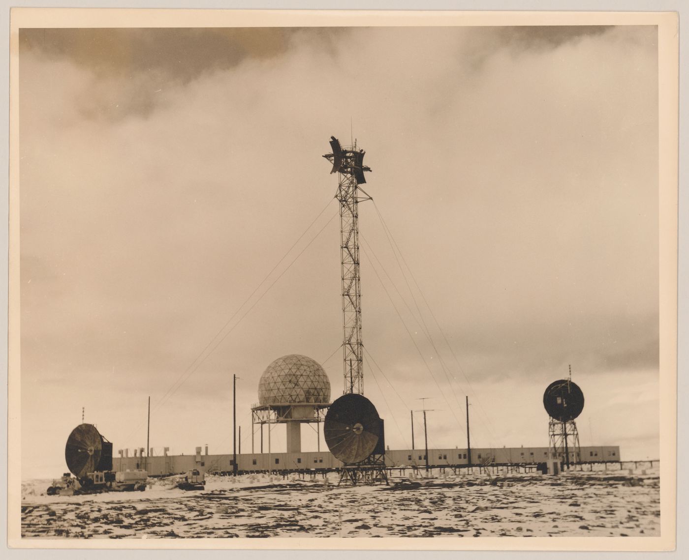 View of DEW Line radar station BAR-3, Tuktoyaktuk, Northwest Territories, Canada