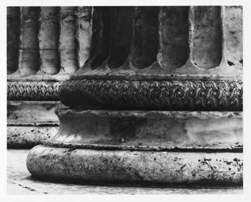 Detail of column base Erechtheion, with porch, Acropolis, Athens, Greece