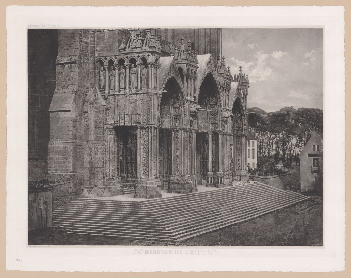 Exterior view of south porch, Chartres, France