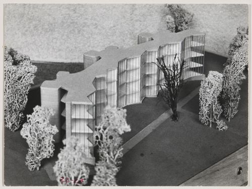 Selwyn College, University of Cambridge, Cambridge, England: view of model