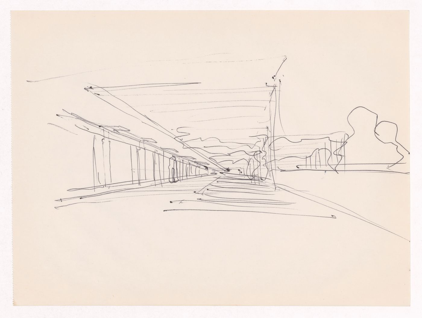 Sketch perspective for Motel em Vale de Canas, Coimbra, Portugal