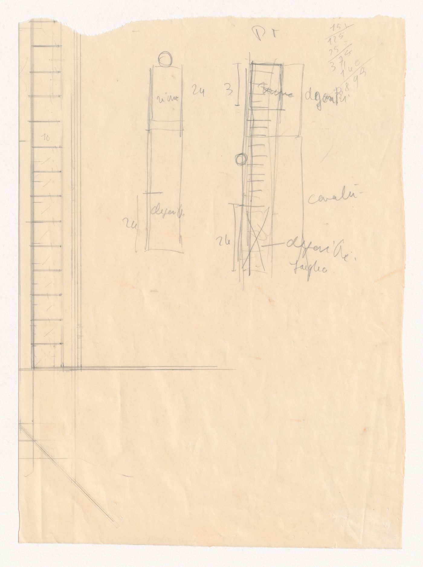 Sketches for Misura lamp prototype for Flos