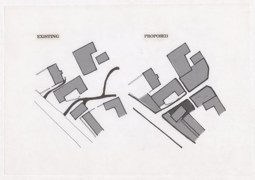 Plan showing road adjustments for the Sichuan housing project for "Housing a Billion: Village Upgrading: Jianlu, China" publication