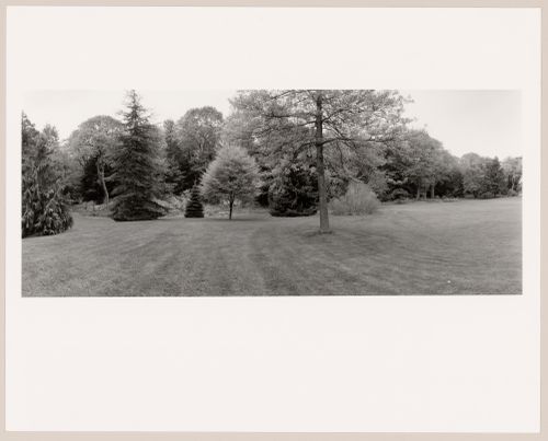 The rear garden, Southwood, the Barthold Schlesinger Estate (now Holy Transfiguration Monastery), Brookline, Massachusetts