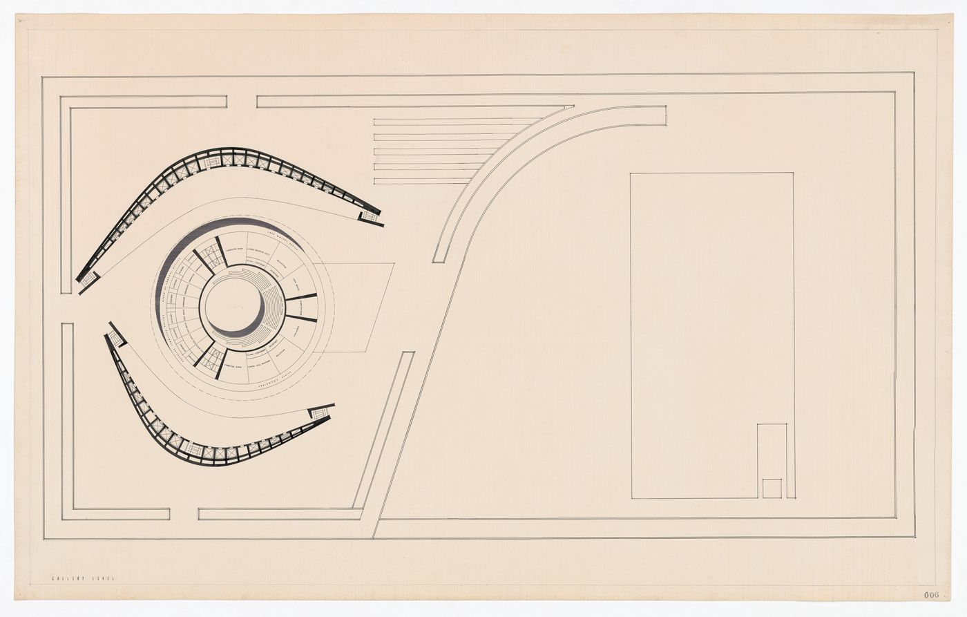 Gallery level plan for Toronto City Hall and Civic Square, Toronto