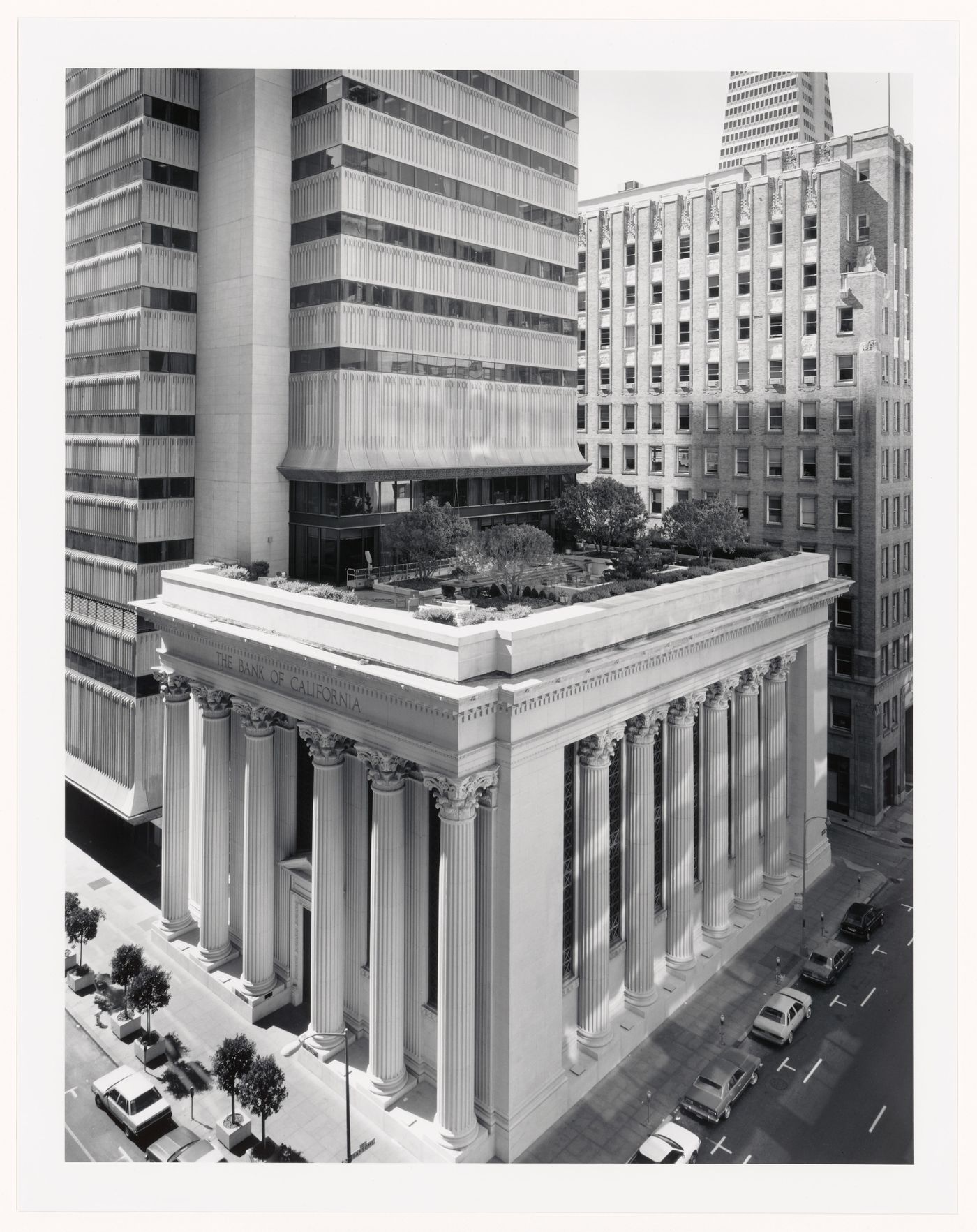 View of roof garden, Bank of California, San Francisco, California