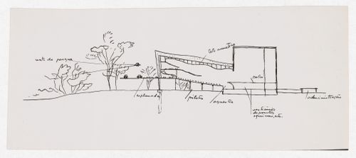 Photograph of drawing of Municipal Theater, Belo Horizonte, Brazil
