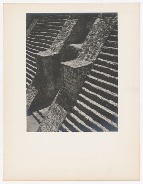 Close-up view of Building 1, Teopanzolco Site, Cuernavaca, Mexico