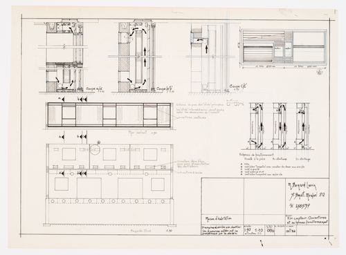 Mur capteur: ouvertures et schémas de fonctionnement, Maison Bernard Laurin, Saint-Benoît, Mirabel, Québec, Canada