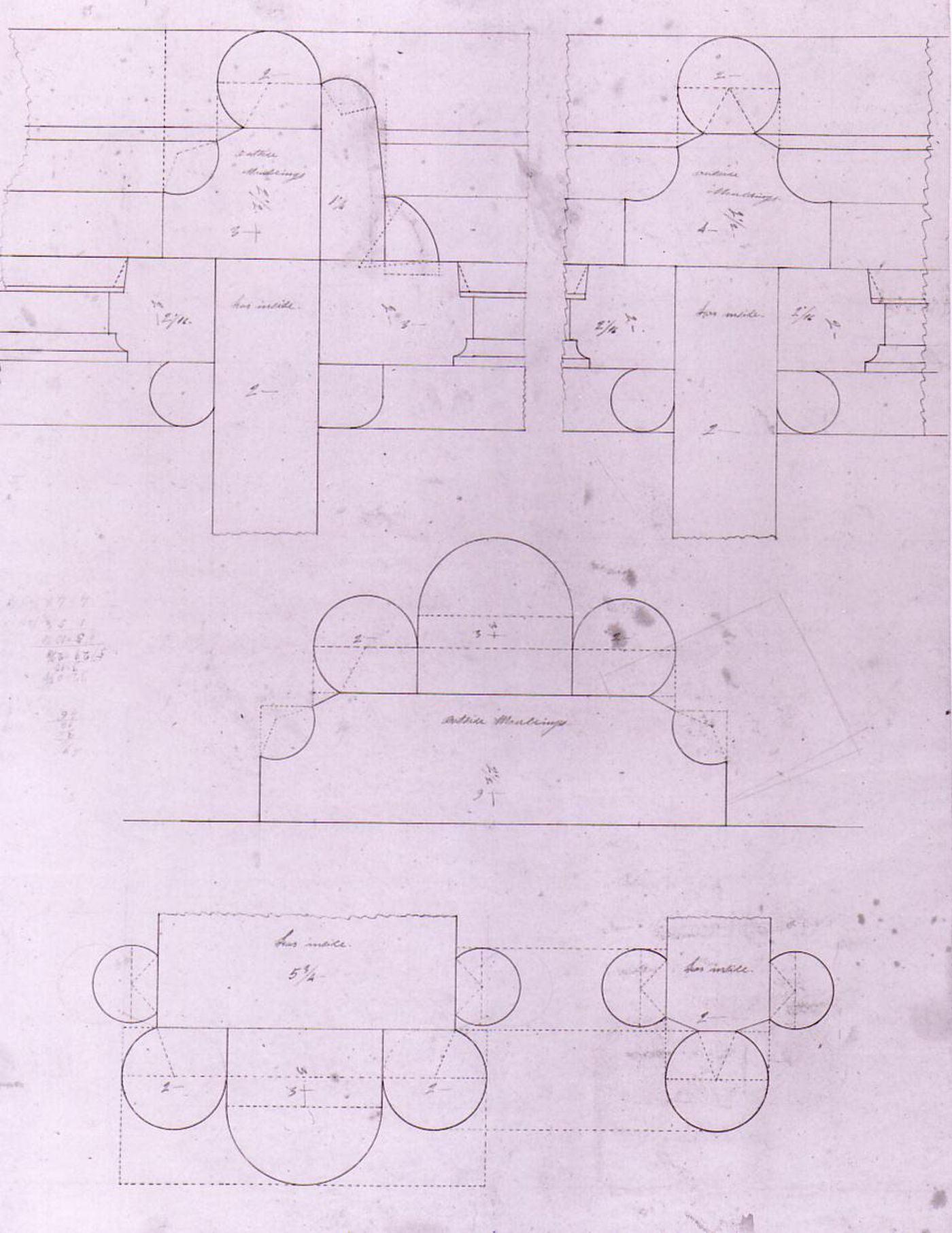 Plans for mouldings for Notre-Dame de Montréal