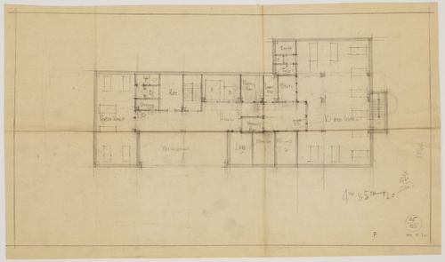 Montréal Neurological Institute, Montréal, Québec: fourth and fifth floor plans