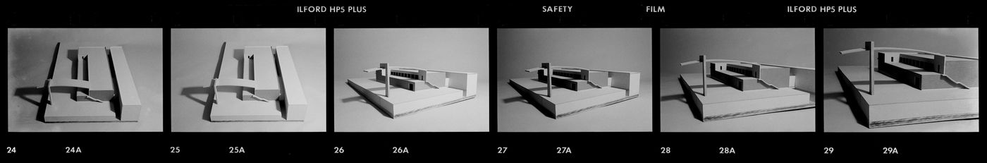Views of model for Vitra International, Weil am Rhein, Germany