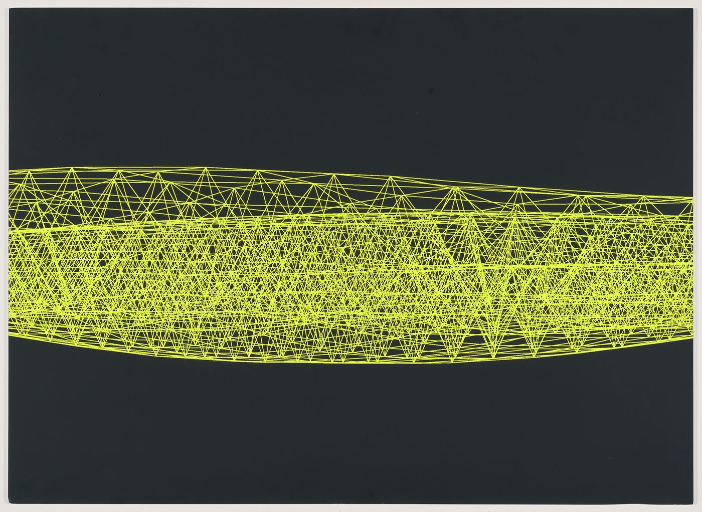 Wireframe perspective of a detail from the space frame for the Galaxy Toyama Gymnasium, Imizu, Toyama, Japan