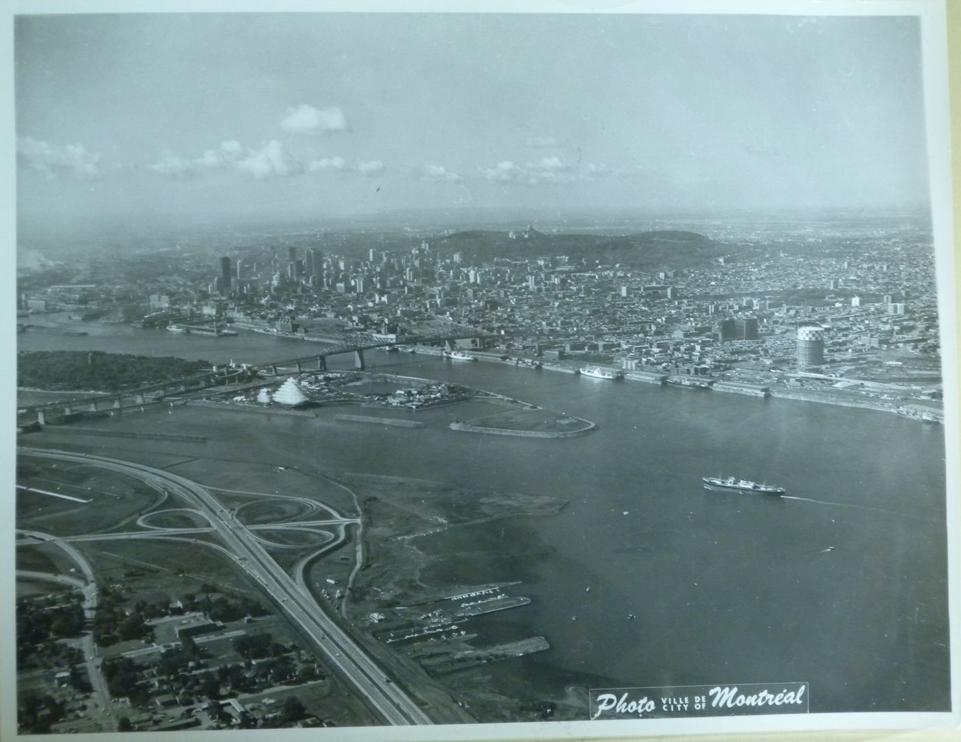 Aerial view of Montréal, Expo 67, Montréal, Québec