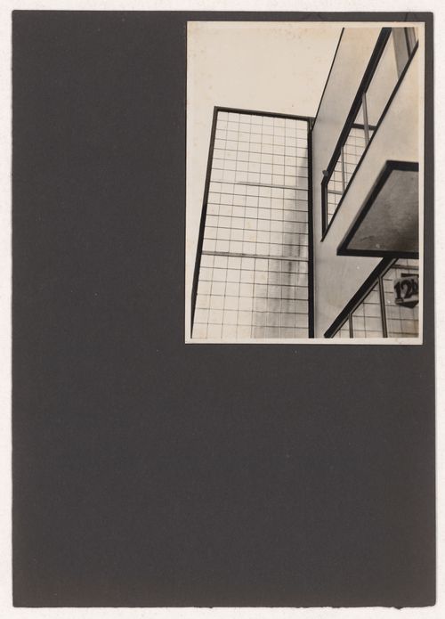 View of the principal façade of concrete row house no. 12b, Experimental Housing Development, Berlin