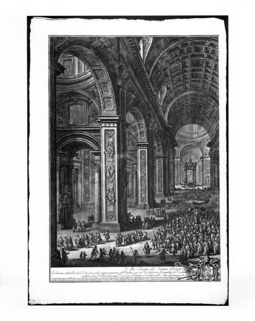 A view of the interior of the basilica of Saint Peter's, Rome, Italy