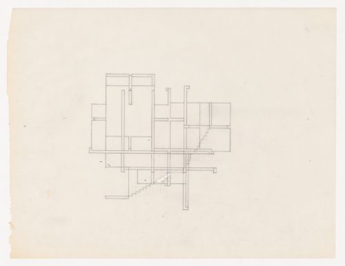 Sketch section for House VI, Cornwall, Connecticut