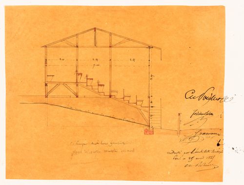 Hippodrome national, Paris: Section through the grandstand
