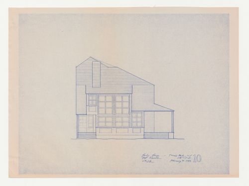 East elevation for the Hanks-Paré Residence, Tuxedo Park, New York