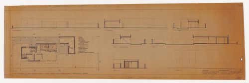 Plan, elevations and sections for Casa Manuel Magalhães, Porto