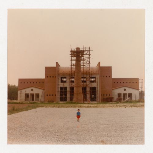 View of Nuovo municipio [New City Hall] of Borgoricco, Italy, under construction