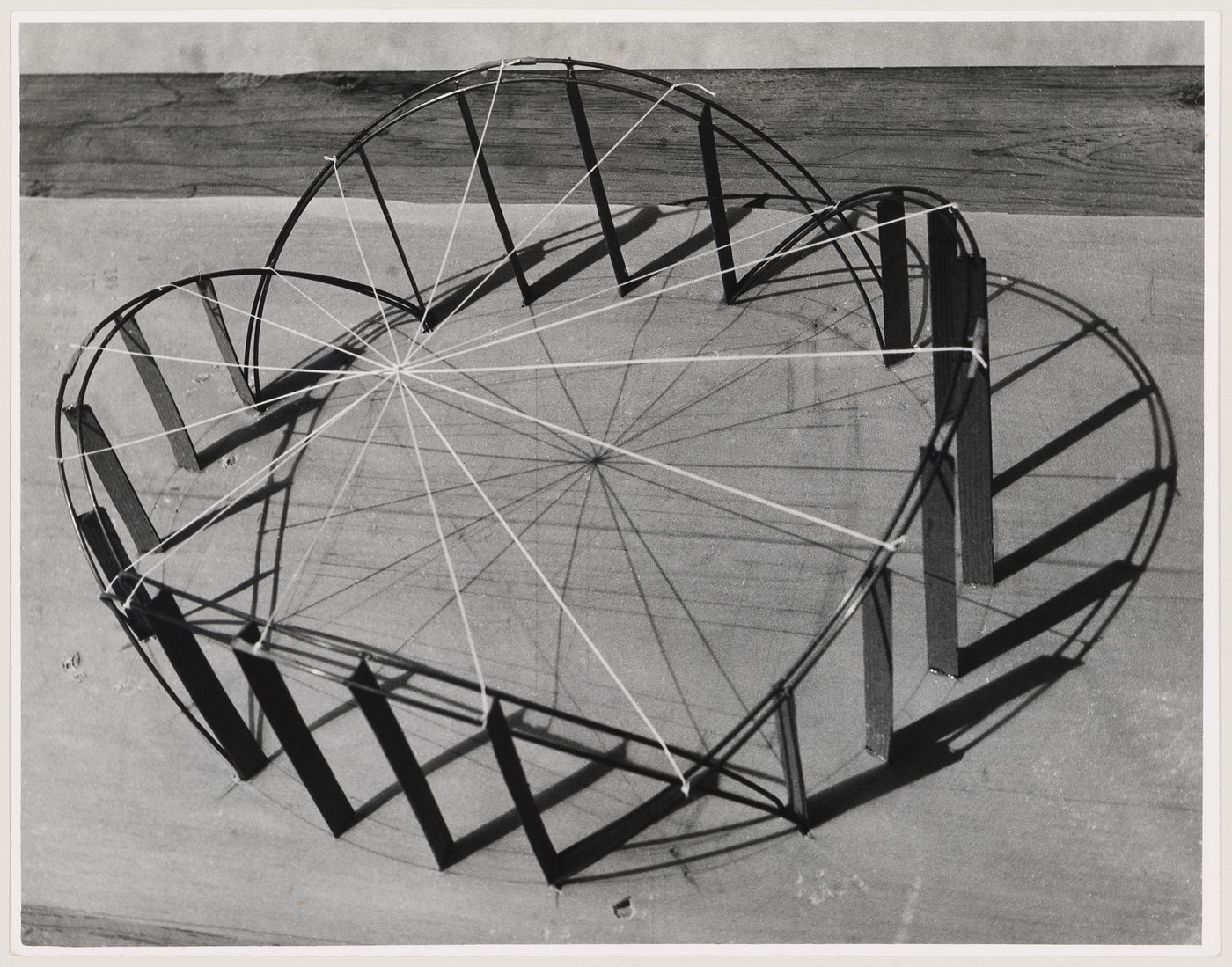 Model of the bearing structure for the Convocation Hall, Punjab University, Chandigarh, India