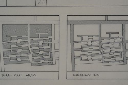 Site plan showing total plot area and circulation for the Aranya Housing Project, Indore, India