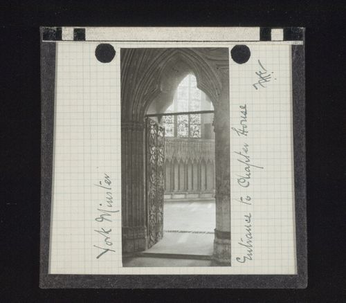 View of entrance to Chapter House of York Minster, York, North Yorkshire, England