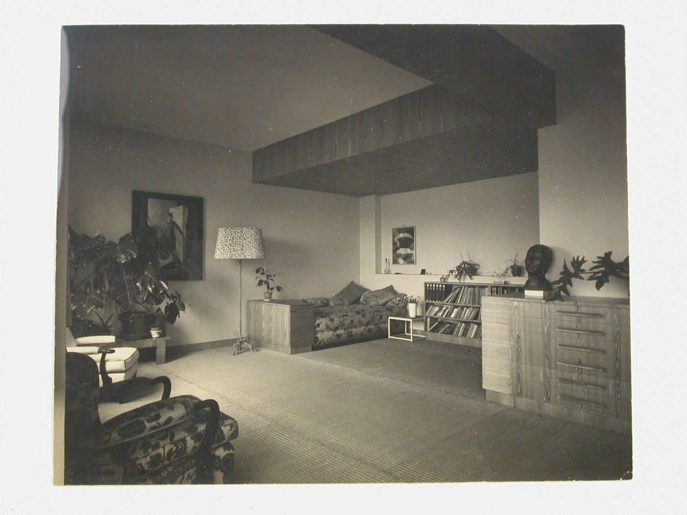 Interior view of the architect's living room, Cologne, Germany