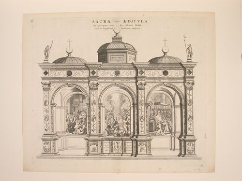 View of the aedicule of the Royal Chapel [?] or the Augustin Basilica [?], Turin