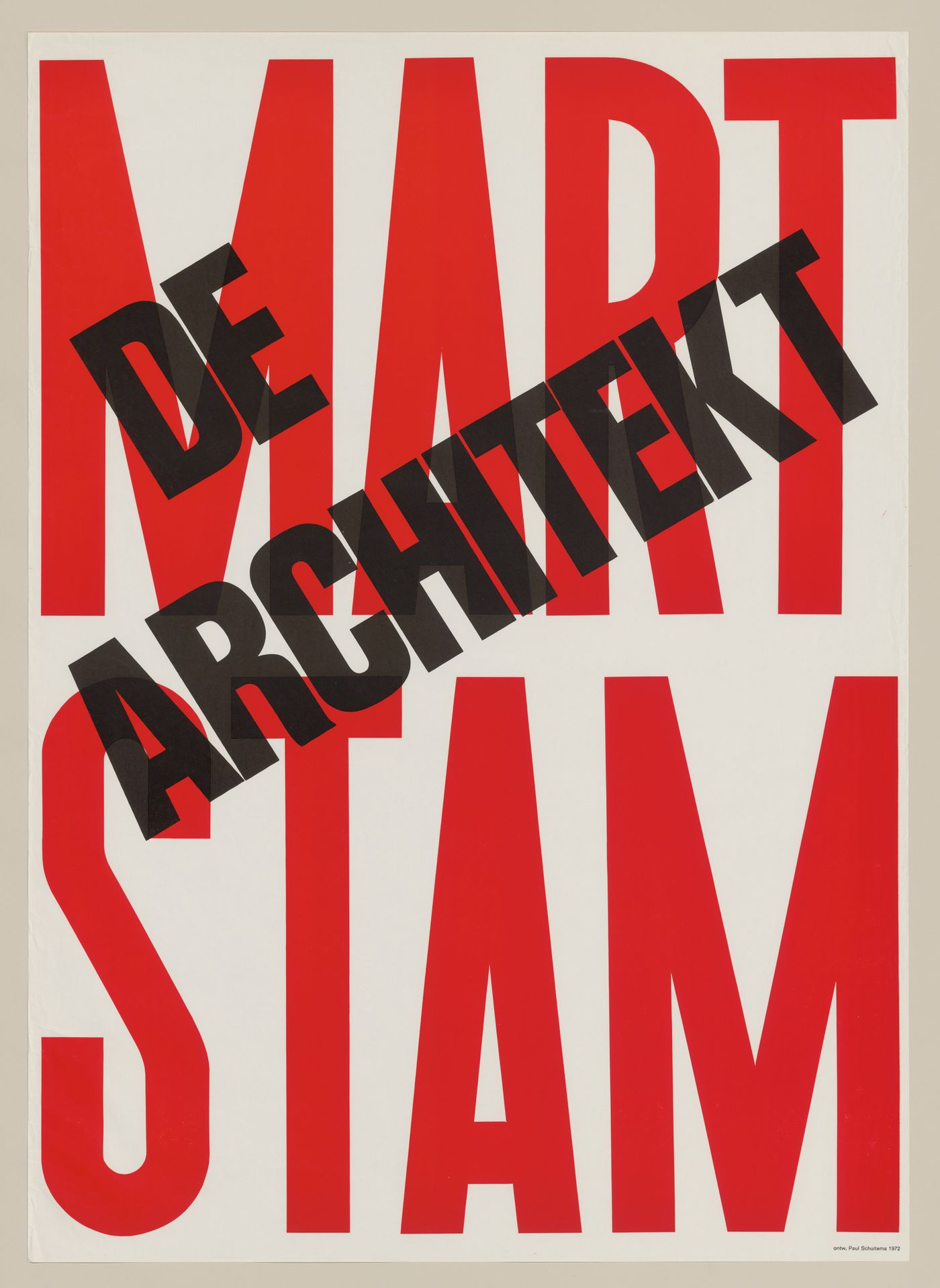 Poster announcing a 1972 Mart Stam exhibition