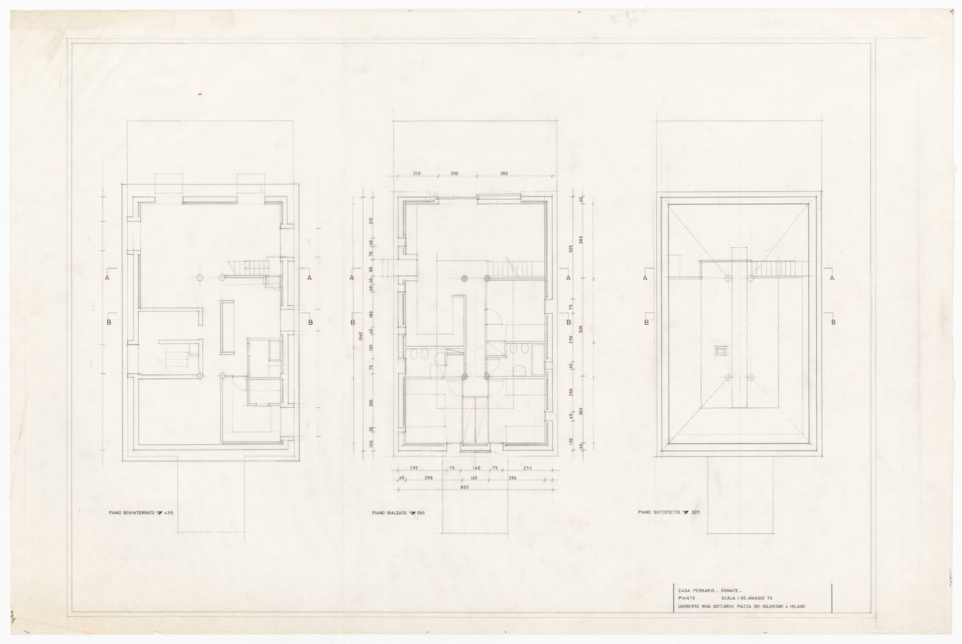 Floor plans for Casa per vacanze Ferrario, Osmate, Italy