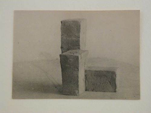 Photograph of a student model on the topic "Combination of Simple Geometric Forms" for the "Volume" course at the Vasi (Higher Institute for Architecture and Construction), Moscow