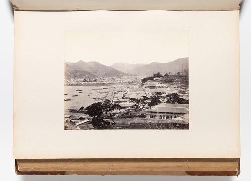 View of the harbour and the foreign settlements of Oura-machi and Deshima, Nagasaki, Japan