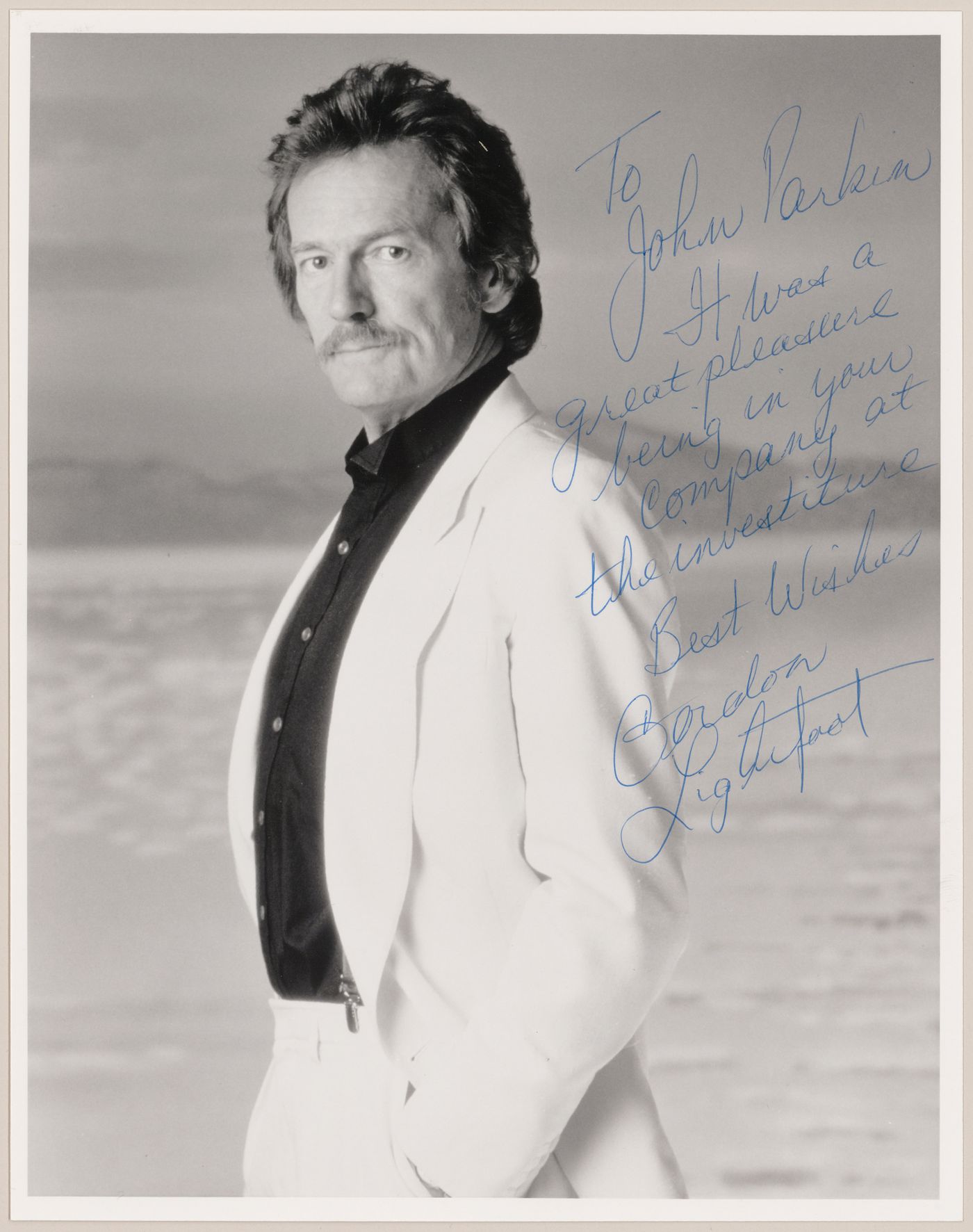 Autographed portrait of Gordon Lightfoot