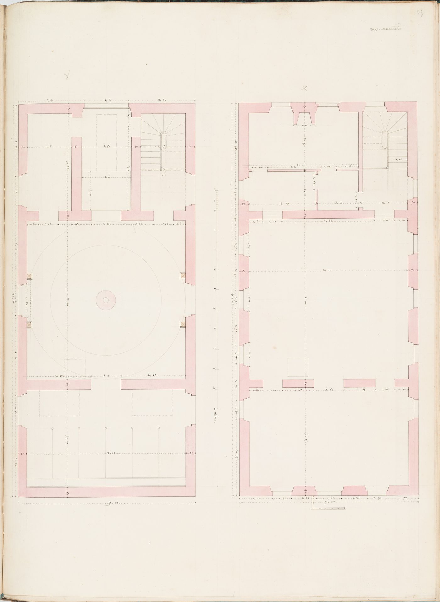 Plans for a manège, Parc de Clichy