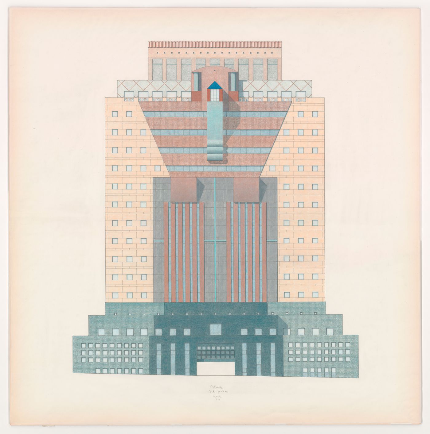 Elevation for Portland Public Office Building